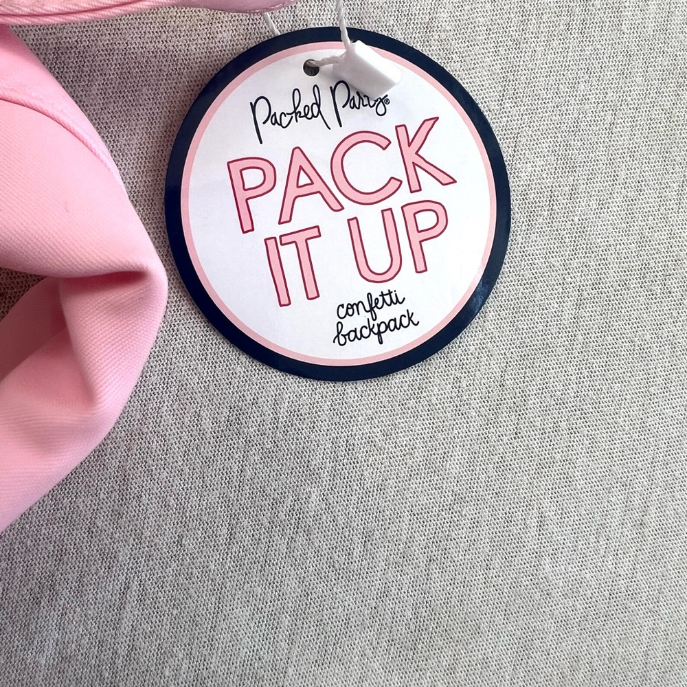 Packed Party Pink Clear Sequin Floral Backpack - Picture 5 of 9